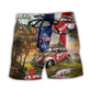 Beach Short / Adults / S Camping Independence Day - Beach Short Reefox - Owls Matrix LTD