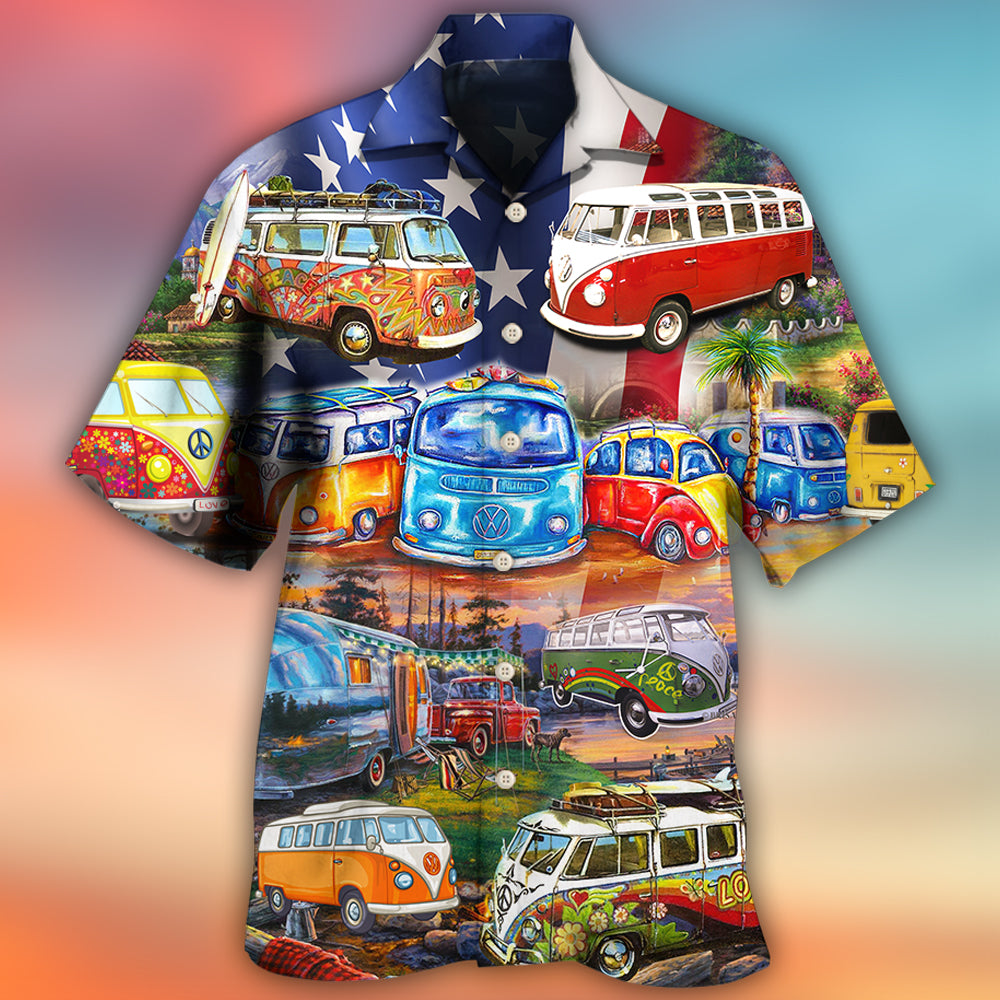 Camping Independence Day America - Hawaiian Shirt - Reefox