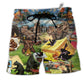 Beach Short / Adults / S Camping Worst Case Scenario Bears Eat You Funny - Beach Short Reefox - Owls Matrix LTD