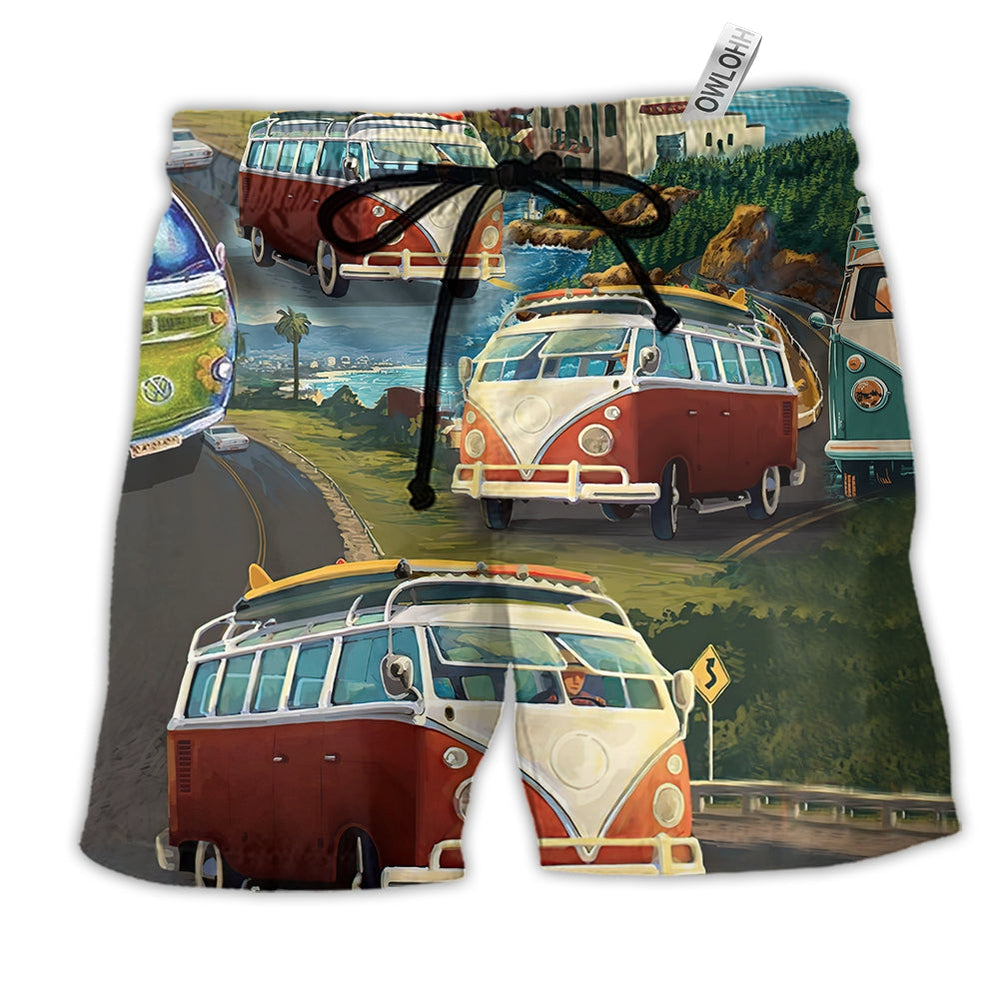 Beach Short / Adults / S Car Finding A Trip - Beach Short Reefox - Owls Matrix LTD