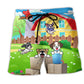 Beach Short / Adults / S Cartoon Funny Dog - Beach Short Reefox - Owls Matrix LTD