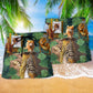 Cat And Tiger Tropical Leaves - Beach Short Reefox - Owls Matrix LTD