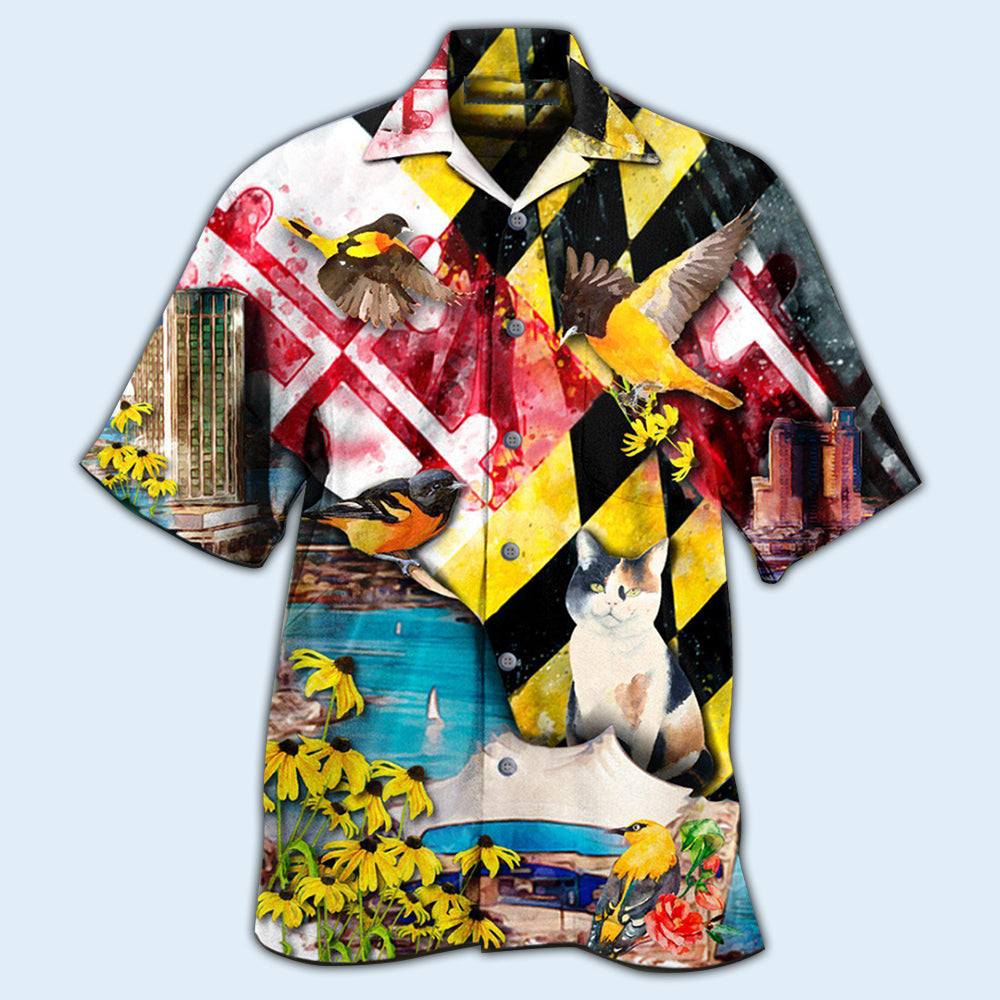 Cat Beautiful Maryland State - Hawaiian Shirt - Reefox