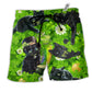 Beach Short / Adults / S Cat Black Cats Love Green - Beach Short Reefox - Owls Matrix LTD