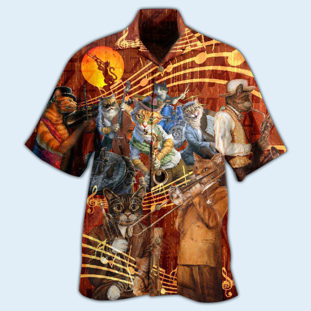 Cat To Be A Jazz - Hawaiian Shirt - Reefox