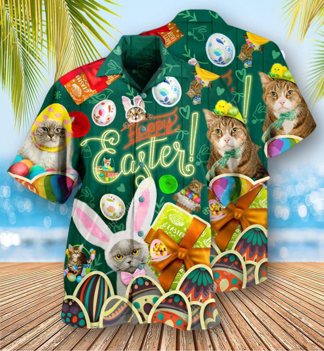 Cat Easter Blessings To You And Your Cats - Hawaiian Shirt - Reefox