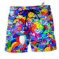 Beach Short / Adults / S Cat Fullcolor Love Rainbow - Beach Short Reefox - Owls Matrix LTD