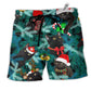Beach Short / Adults / S Cat Is It Jolly Enough Black Cat - Beach Short Reefox - Owls Matrix LTD
