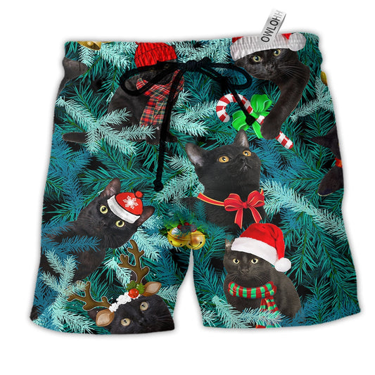 Beach Short / Adults / S Cat Is It Jolly Enough Black Cat - Beach Short Reefox - Owls Matrix LTD