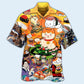 Cat Keep Calm And Eat Sushi - Hawaiian Shirt - Reefox