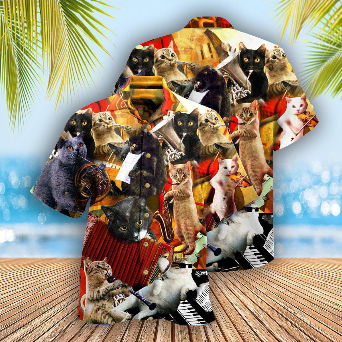 Cat Keep Your Vibes Cats Love Music - Hawaiian Shirt - Reefox