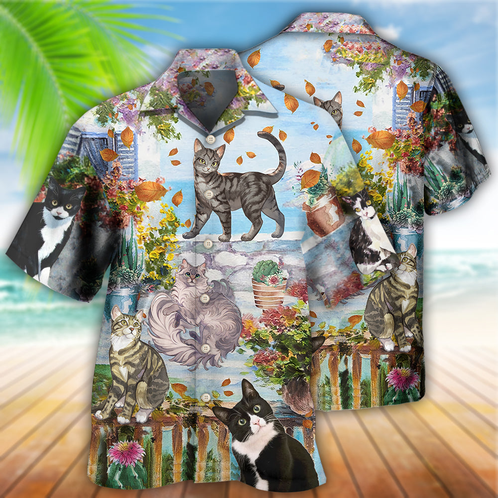 Cat Loves Home And Loves Summer - Hawaiian Shirt - Reefox