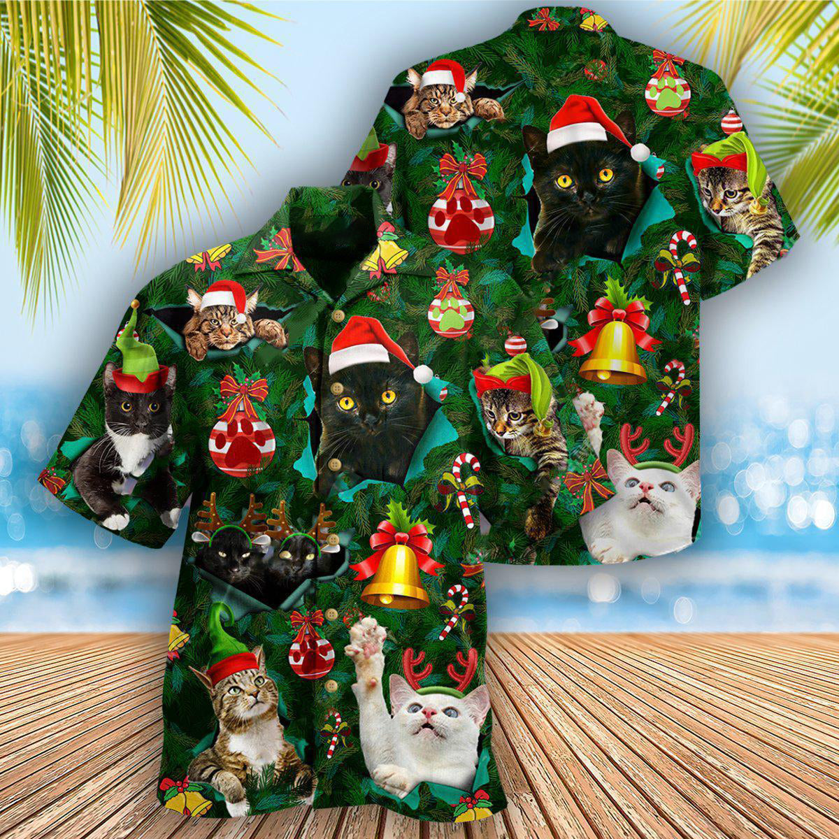 Cat Meowy Christmas - Hawaiian Shirt - Reefox