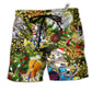 Beach Short / Adults / S Cat Merry Christmas Angel - Beach Short Reefox - Owls Matrix LTD