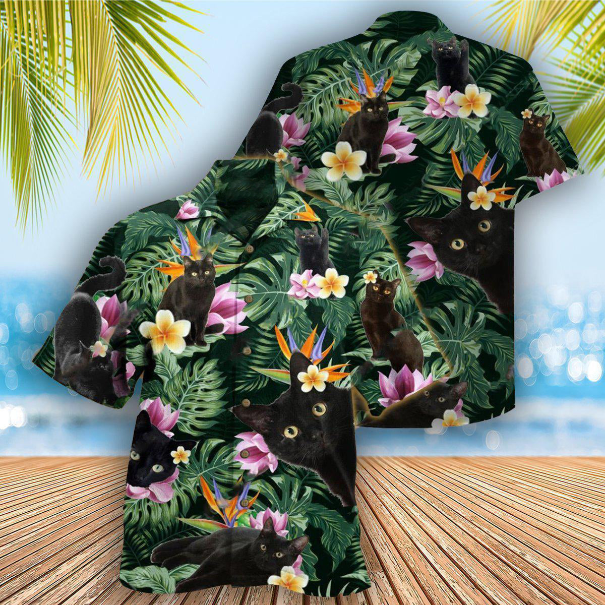 Cat Powered By Cat Hawaii - Hawaiian Shirt - Reefox