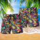 Cat Smile Colorful Cats - Beach Short Reefox - Owls Matrix LTD