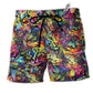Beach Short / Adults / S Cat Smile Colorful Cats - Beach Short Reefox - Owls Matrix LTD