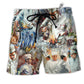 Beach Short / Adults / S Chef Are Made To Make Magic With Knives And Fire - Beach Short Reefox - Owls Matrix LTD