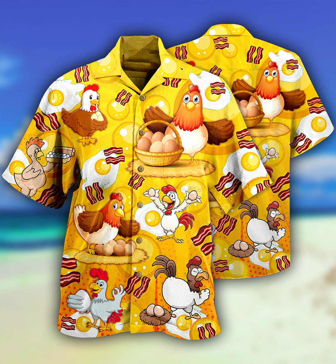 Chicken The Pet That Poops Breakfast - Hawaiian Shirt - Reefox