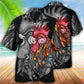Chicken Rooster Black And Color - Hawaiian Shirt - Reefox