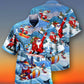 Christmas Close To Heaven Down To Earth Snowboarding With Snow - Hawaiian Shirt - Reefox
