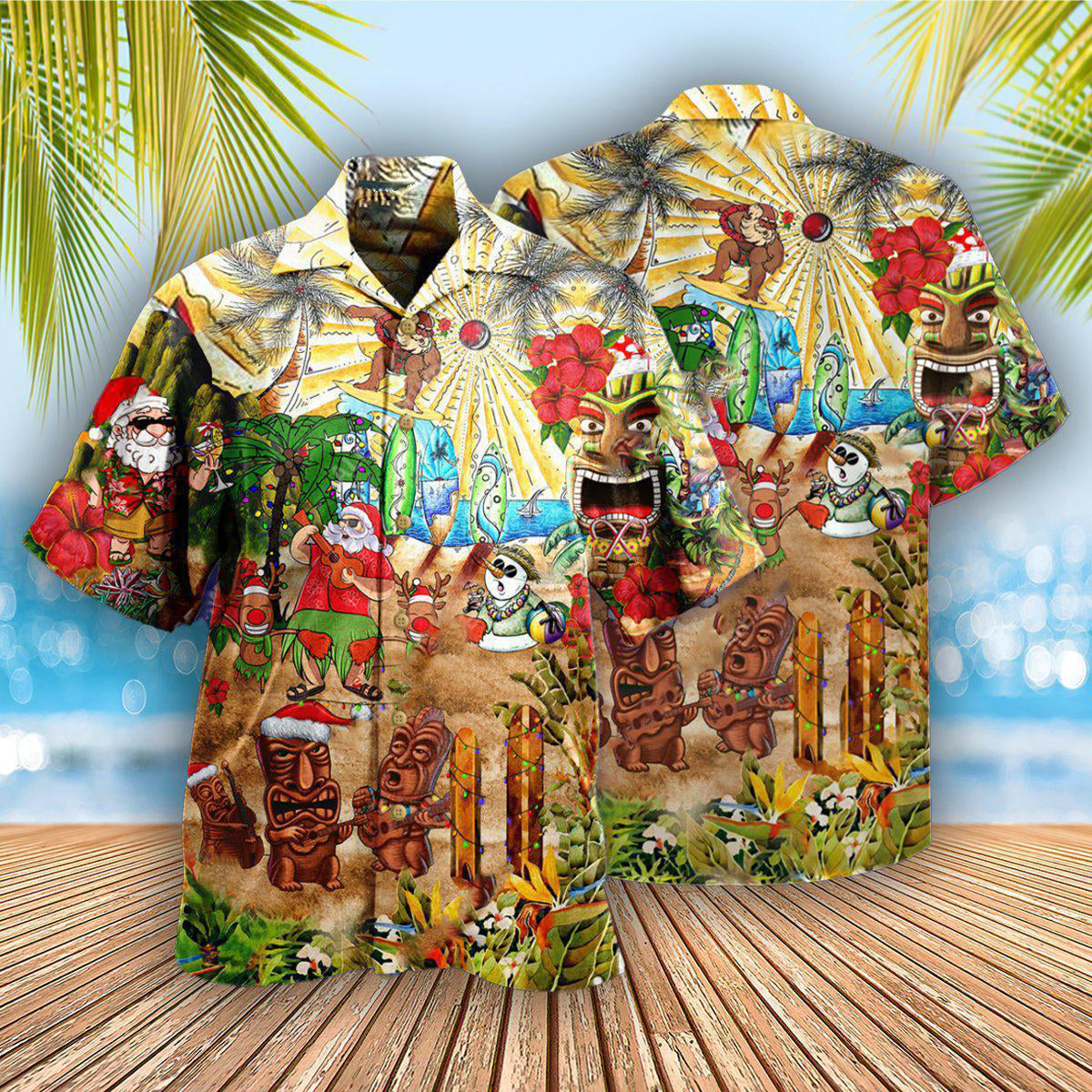 Christmas Mele Kalikimaka From Hawaii With Flower - Hawaiian Shirt - Reefox