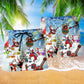 Christmas Santa Loves Music And Guitar - Beach Short Reefox - Owls Matrix LTD