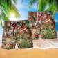 Christmas Santa's Toy Workshop - Beach Short Reefox - Owls Matrix LTD