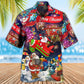 Christmas Spreading Plane With Santa Claus - Hawaiian Shirt - Reefox