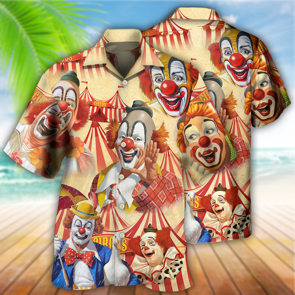 Clown Funny Happy Funny Life - Hawaiian Shirt - Reefox