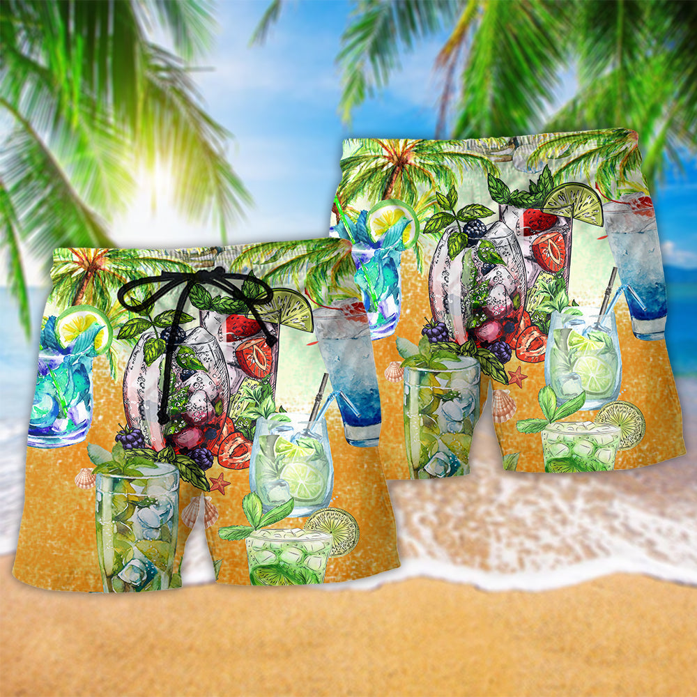 Cocktail Mojito Gives Summer Vibe - Beach Short Reefox - Owls Matrix LTD