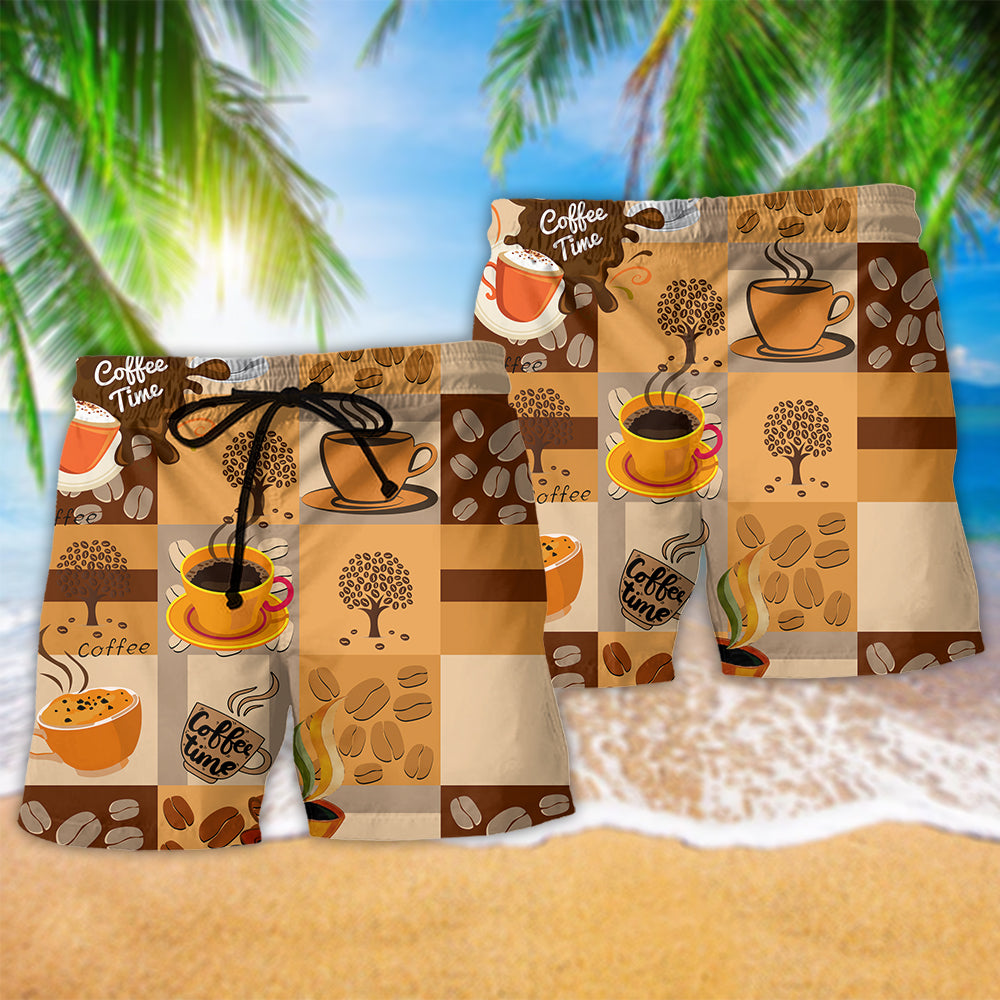 Coffee Time To Relax - Beach Short Reefox - Owls Matrix LTD