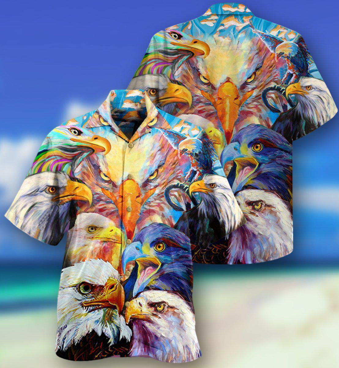 Eagle Colorful Eagles - Hawaiian Shirt - Reefox