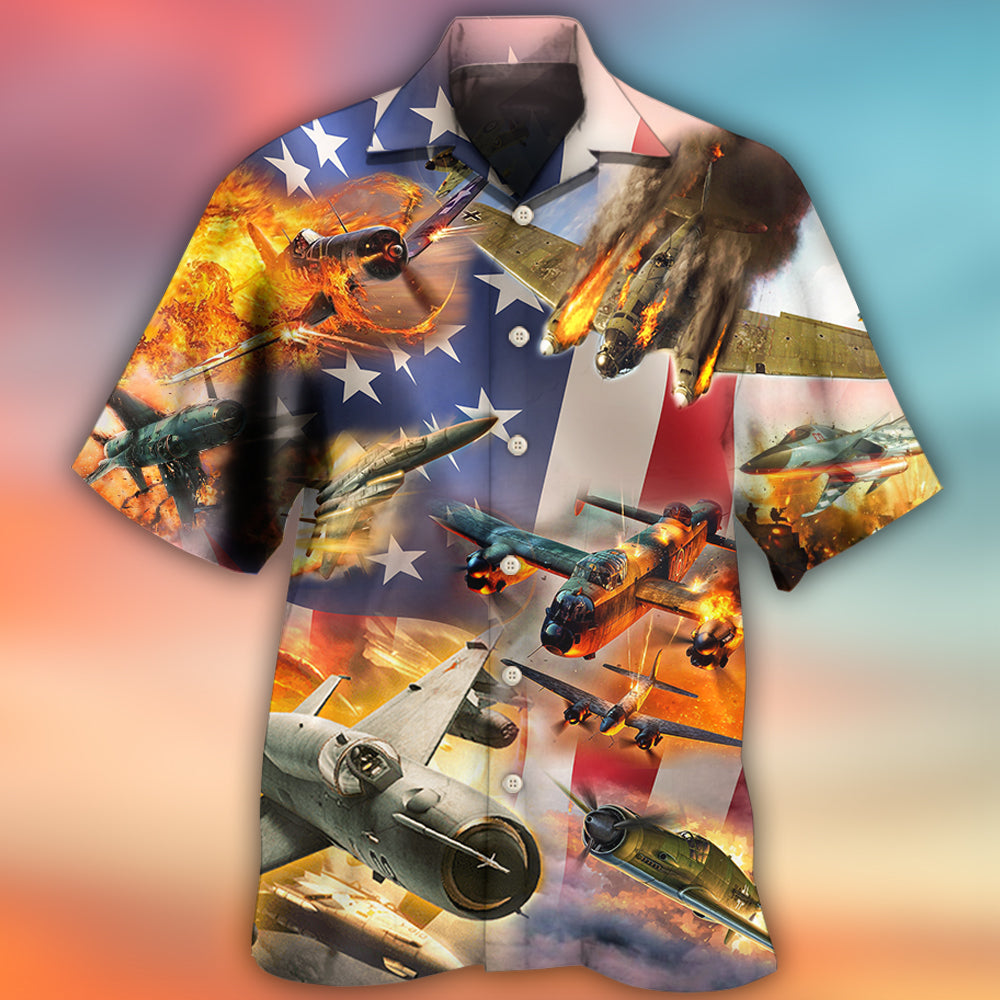 Combat Aircraft Independence Day - Hawaiian Shirt - Reefox
