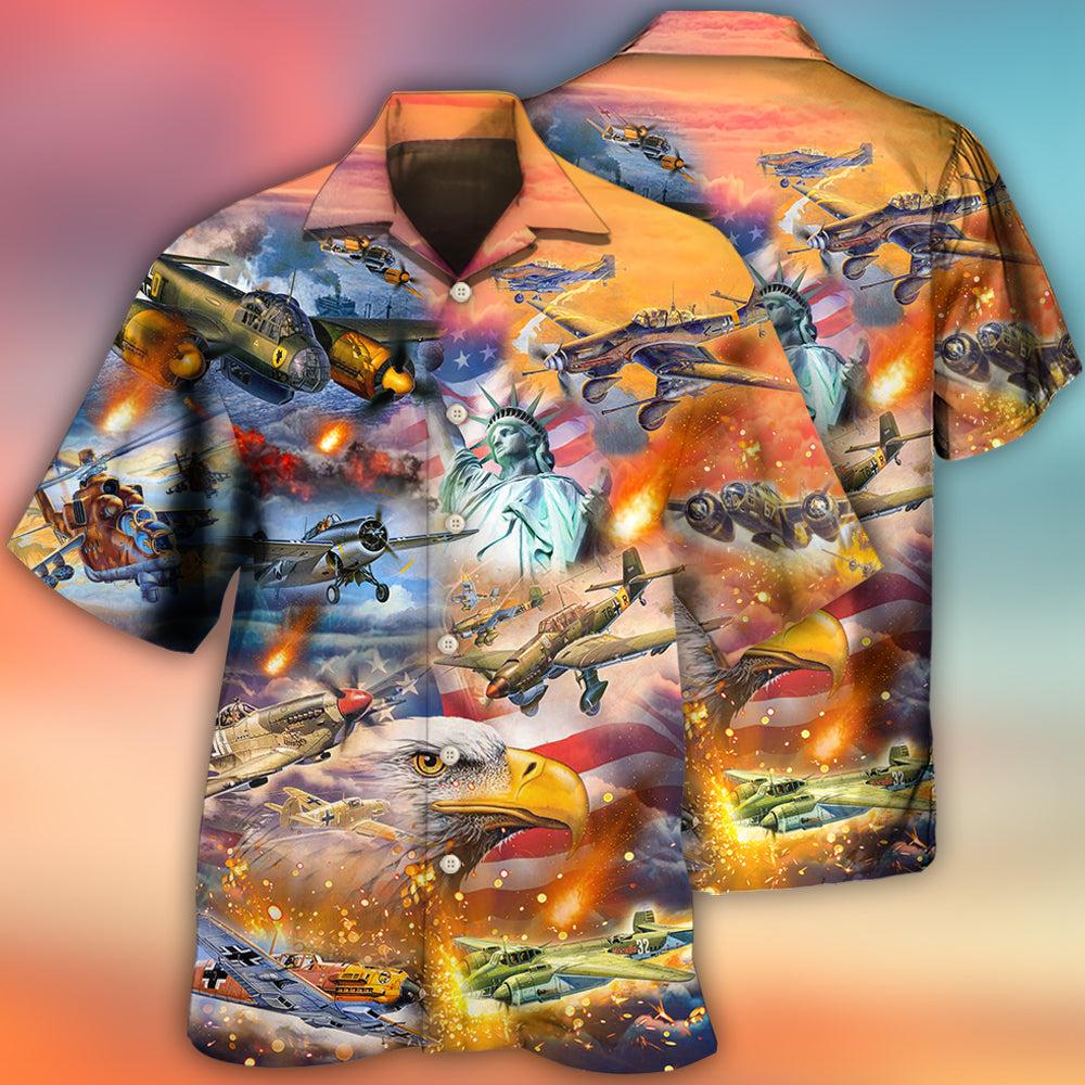 Combat Aircraft Independence Day America - Hawaiian Shirt - Reefox