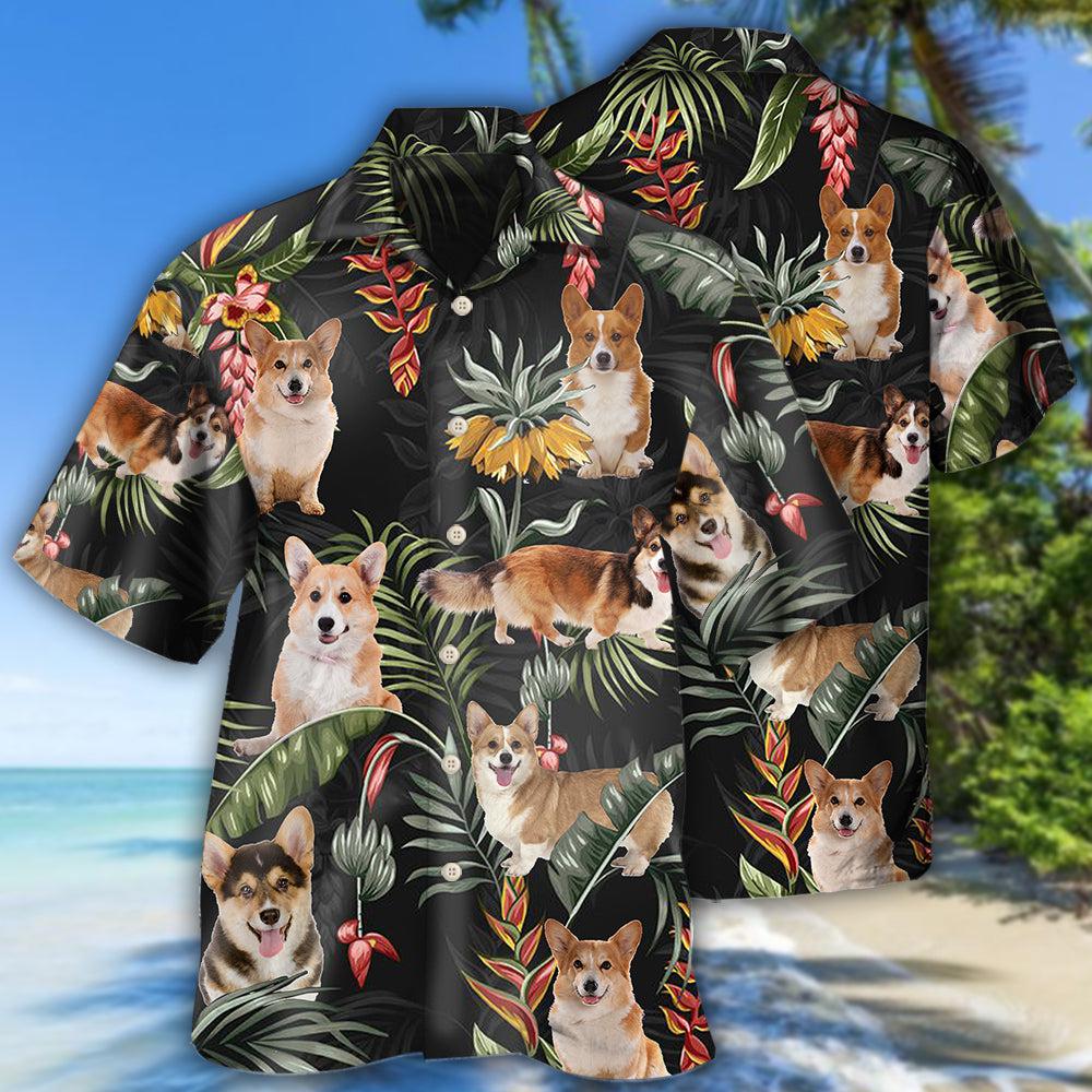 Corgi Tropical Love Dog - Hawaiian Shirt - Reefox