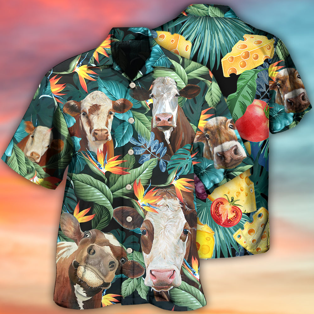 Cow Funny Tropical Style - Hawaiian Shirt - Reefox
