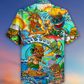 Tiki Aloha Tiki Surfing Into The Sunset - Hawaiian Shirt - Reefox