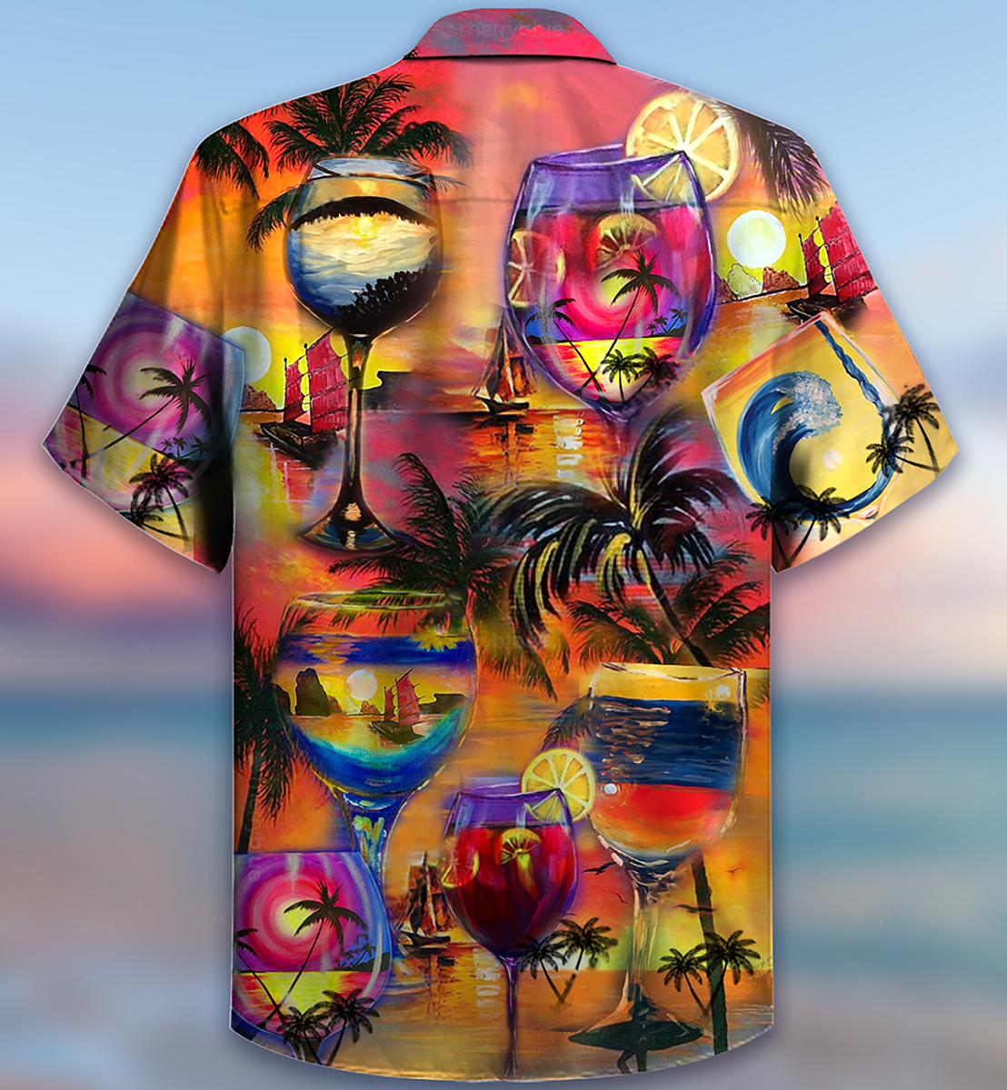 Wine It's Time For Wine And Hawaii - Hawaiian Shirt - Reefox