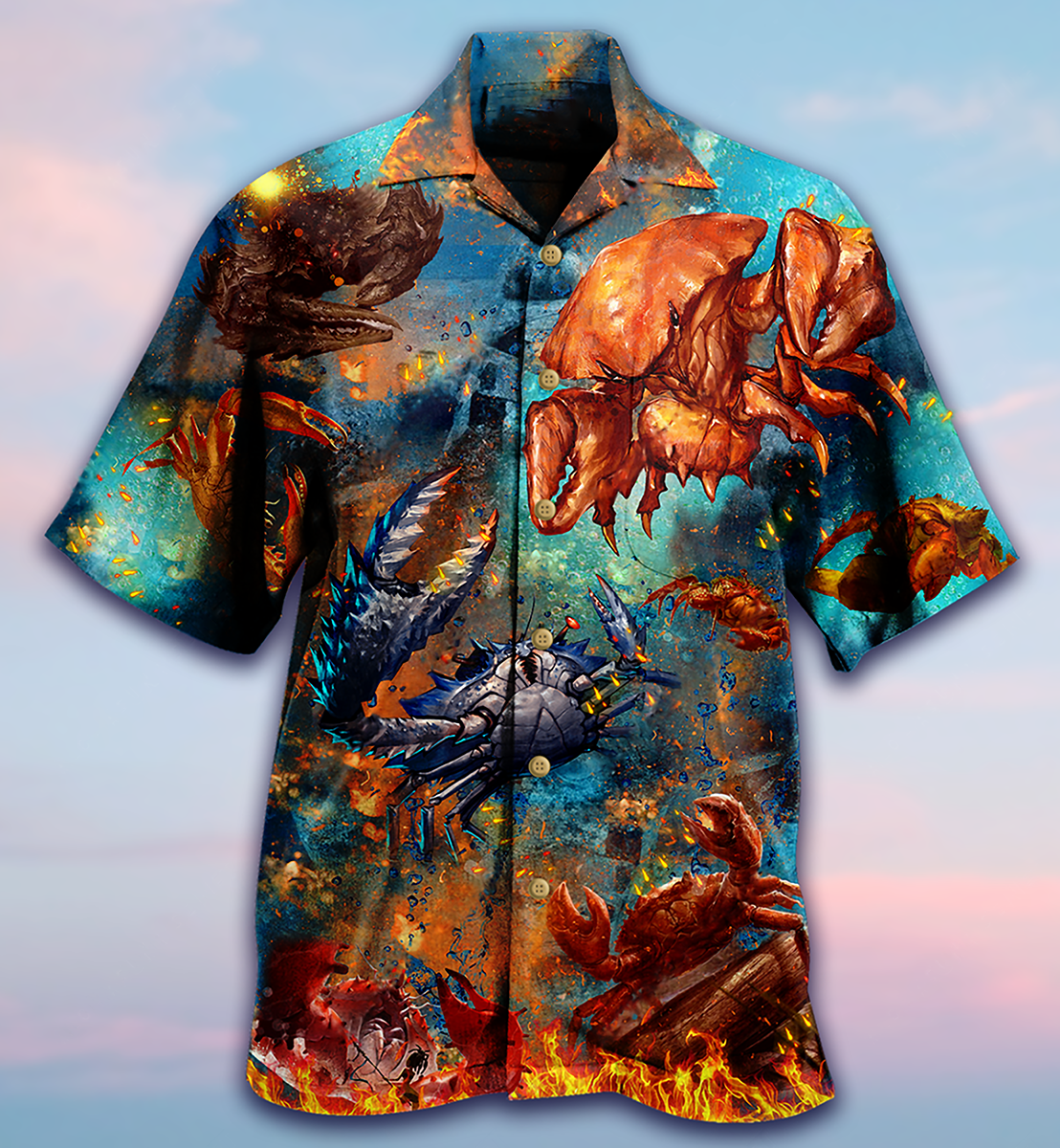 Crab Let's Get Crackin' In Ocean - Hawaiian Shirt - Reefox