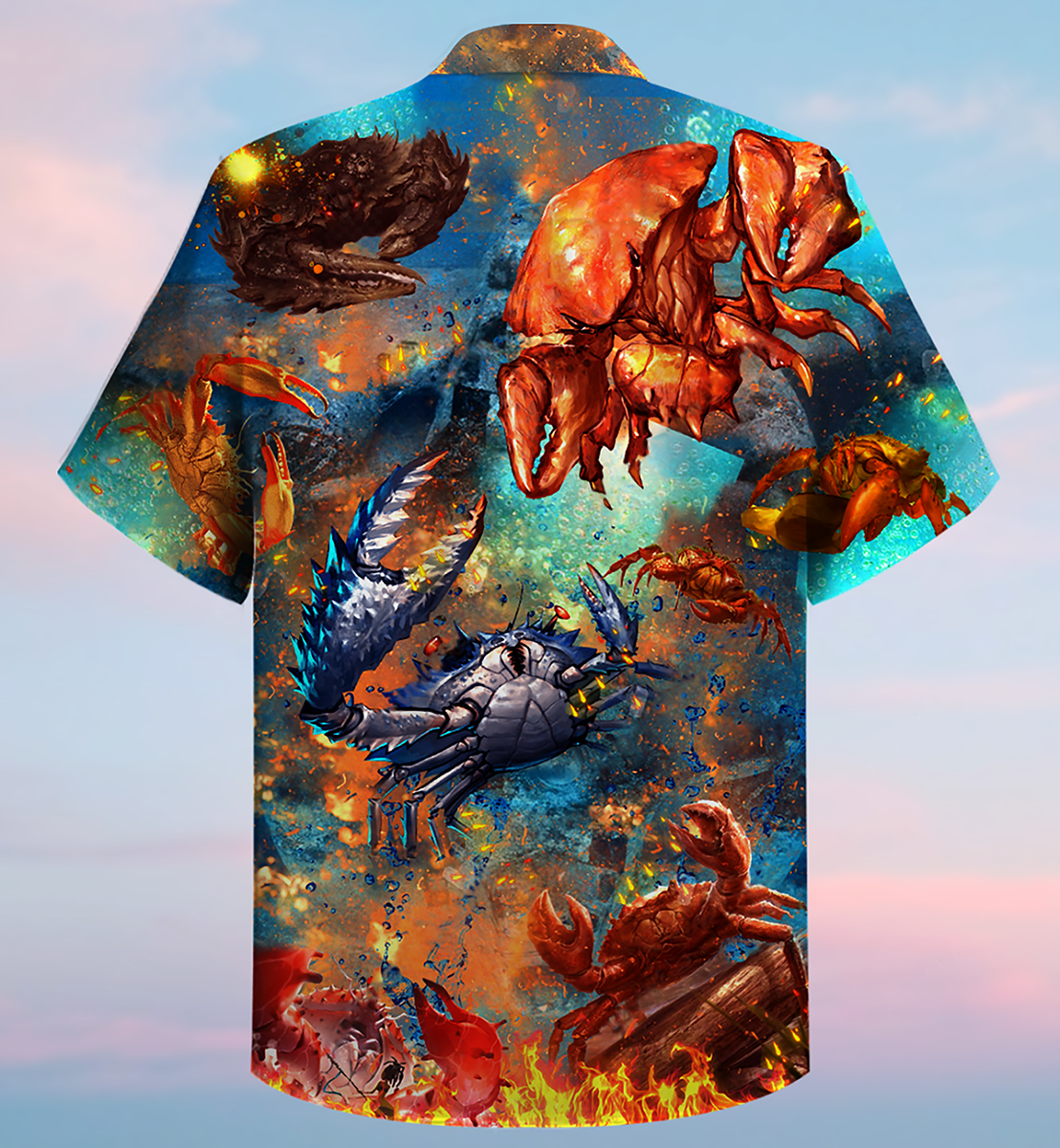 Crab Let's Get Crackin' In Ocean - Hawaiian Shirt - Reefox