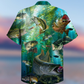 Fishing More Worry Less Blue Ocean - Hawaiian Shirt - Reefox