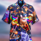 Cat Ride Food In Space Galaxy - Hawaiian Shirt - Reefox