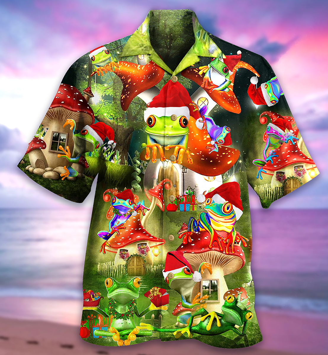 Frog Lover Christmas - Hawaiian Shirt - Reefox