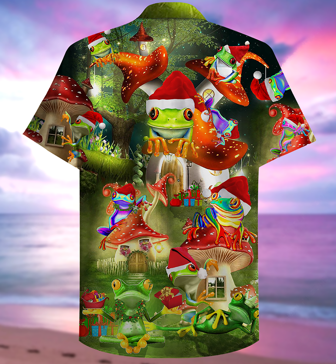 Frog Lover Christmas - Hawaiian Shirt - Reefox