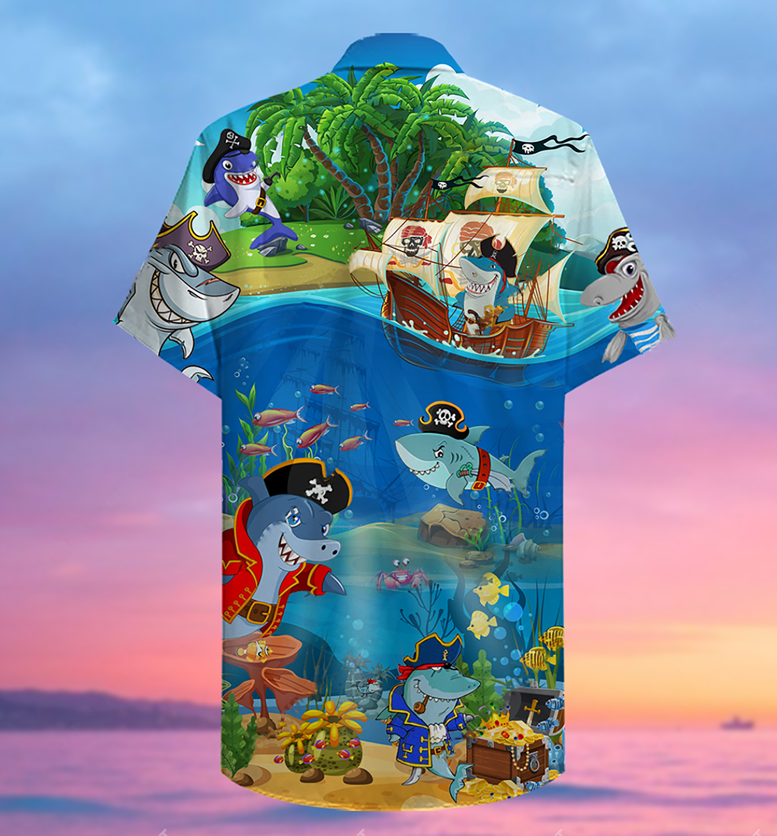 Shark Amazing Pirate Sharks - Hawaiian Shirt - Reefox