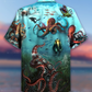 Octopus Giant And Diver - Hawaiian Shirt - Reefox