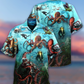 Octopus Giant And Diver - Hawaiian Shirt - Reefox