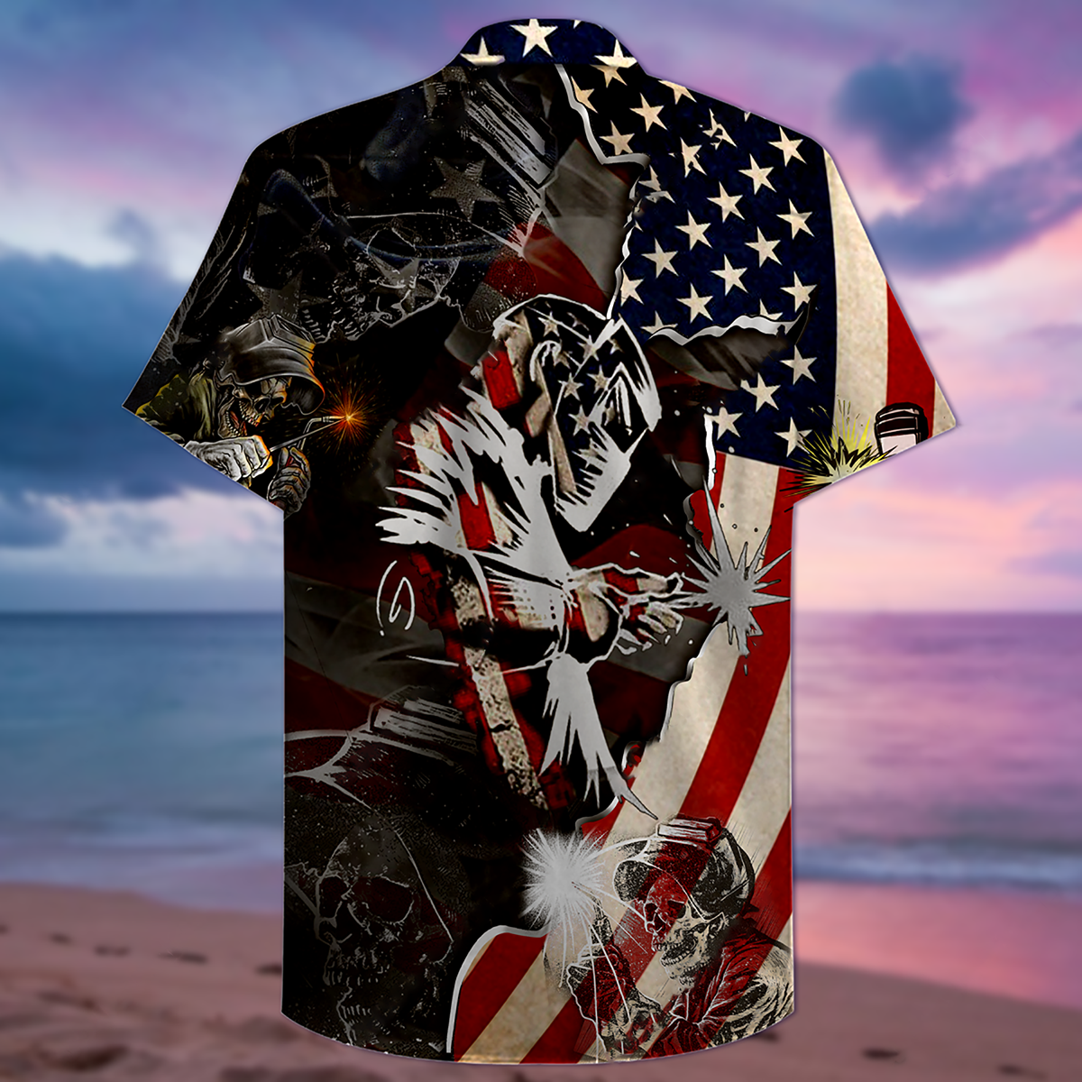 Welder Patriotic - Hawaiian Shirt - Reefox
