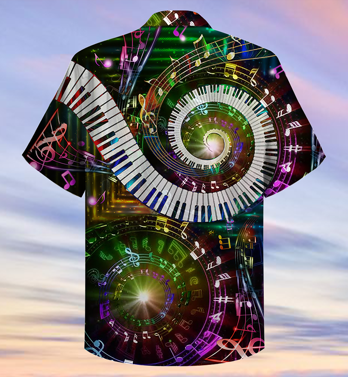 Piano Music 10 Fingers 88 Keys Piano - Hawaiian Shirt - Reefox